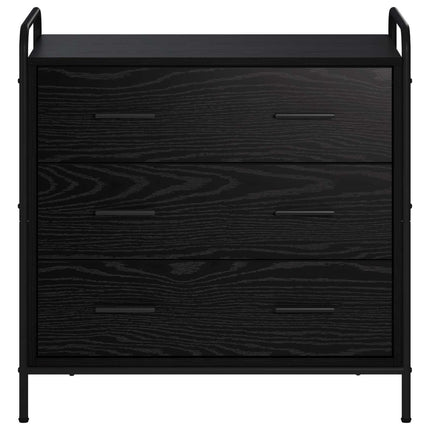 Skuffeskab Sort eg 70 x 39,5 x 71 cm Konstrueret træ