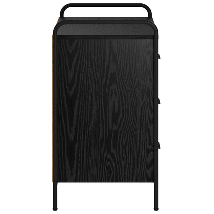 Skuffeskab Sort eg 70 x 39,5 x 71 cm Konstrueret træ
