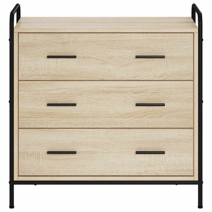 Skuffeskab Sonoma-eg 70 x 39,5 x 71 cm Konstrueret træ