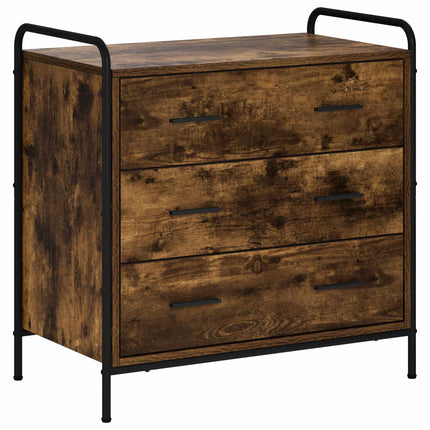 Skuffeskab Røget eg 70 x 39,5 x 71 cm Konstrueret træ