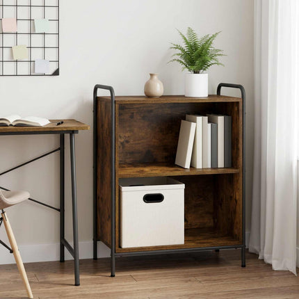 Bogskab 80 x 33 x 80 cm Konstrueret træ Røget eg