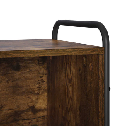 Bogskab 80 x 33 x 80 cm Konstrueret træ Røget eg