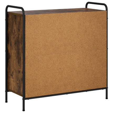 Bogskab 80 x 33 x 80 cm Konstrueret træ Røget eg