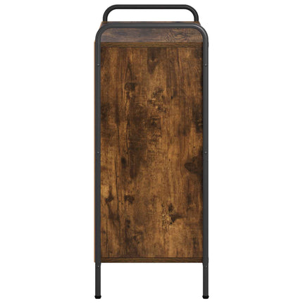 Bogskab 80 x 33 x 80 cm Konstrueret træ Røget eg