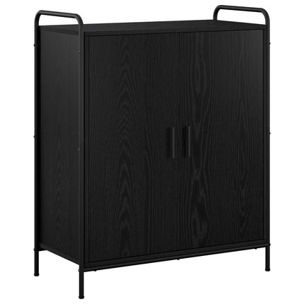 Sko skab 76 x 36,5 x 93 cm Konstrueret træ Sort eg