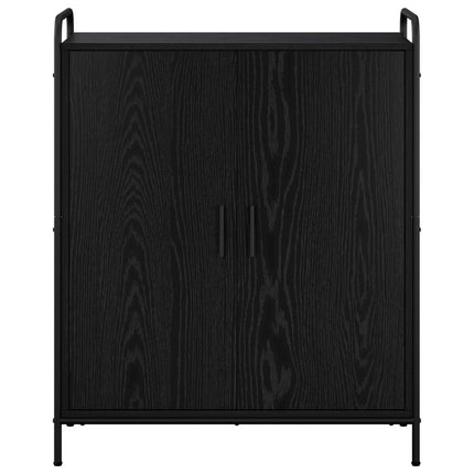 Sko skab 76 x 36,5 x 93 cm Konstrueret træ Sort eg
