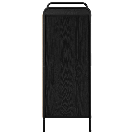 Sko skab 76 x 36,5 x 93 cm Konstrueret træ Sort eg