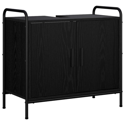 Badeværelsesskab Sort eg 65,5 x 34 x 61 cm Konstrueret træ
