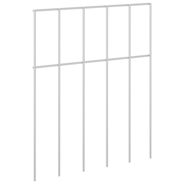 Havehegnspane 48 stk. 25 x 30 cm Galvaniseret stål Sølv