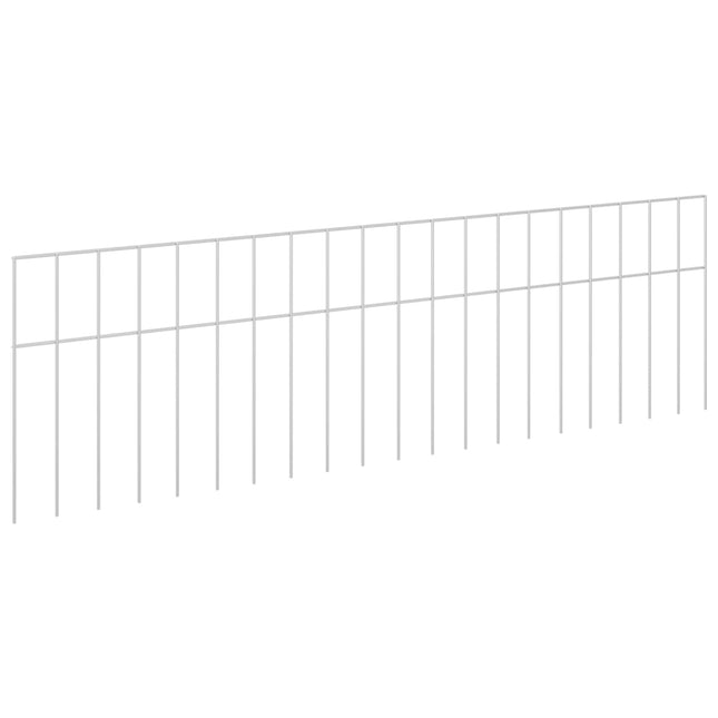 Havehegnspane 48 stk. 100 x 30 cm Galvaniseret stål Sølv