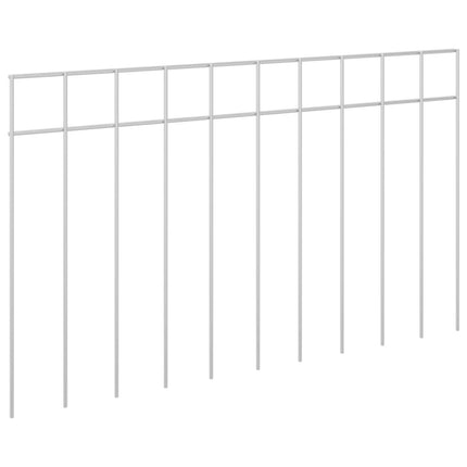 Havehegnspane 24 stk. 50 x 30 cm Galvaniseret stål Sølv