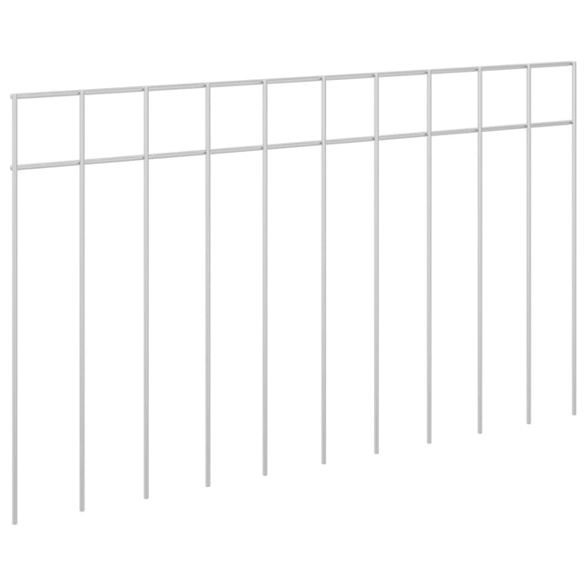 Havehegnspane 48 stk. 50 x 30 cm Galvaniseret stål Sølv