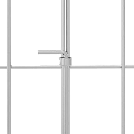 Havehegn med pæle 24 stk. 75 x 50 cm Galvaniseret stål Sølv