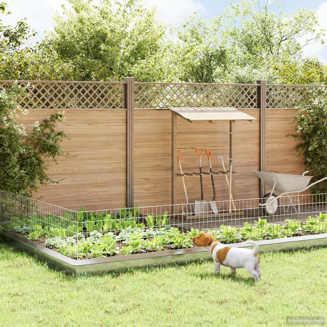 Havehegn med pæle 12 pcs 115 x 50 cm Mesh Galvaniseret stål