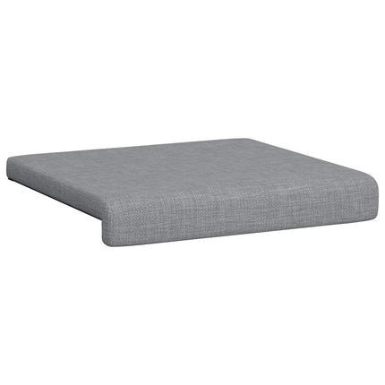 Bænkpude 2 stk. Stof Lysegrå Dybde 35 cm