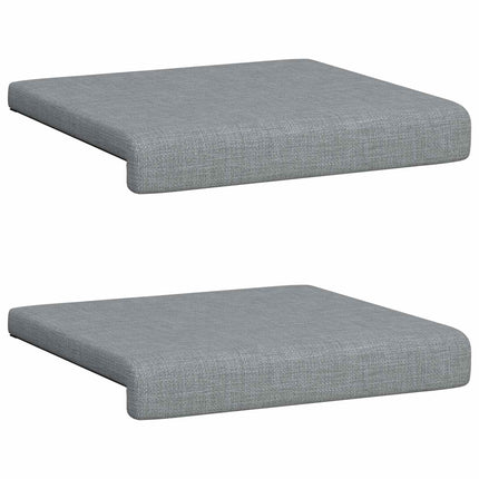 Bænkpude 2 stk. Stof Lysegrå Dybde 35 cm