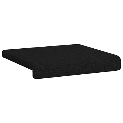 Bænkpude 2 stk. Stof Sort Dybde 35 cm