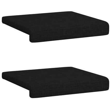 Bænkpude 2 stk. Stof Sort Dybde 35 cm