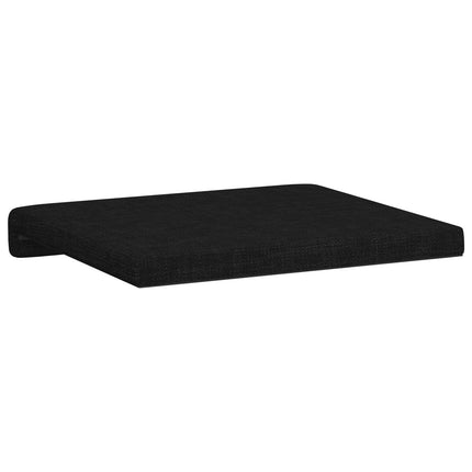 Bænkpude 2 stk. Stof Sort Dybde 35 cm