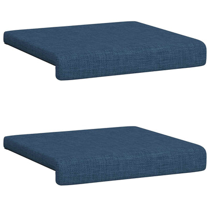 Bænkpude 2 stk. Stof Blå Dybde 35 cm