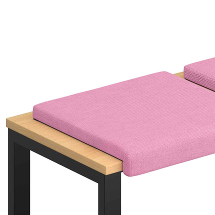 Bænkpude 2 stk. Stof Lyserød Dybde 35 cm