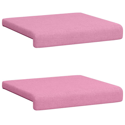 Bænkpude 2 stk. Stof Lyserød Dybde 35 cm
