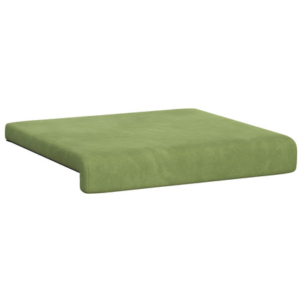 Bænkpude 2 stk. Fløjl Lys grøn Dybde 35 cm