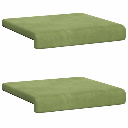 Bænkpude 2 stk. Fløjl Lys grøn Dybde 35 cm