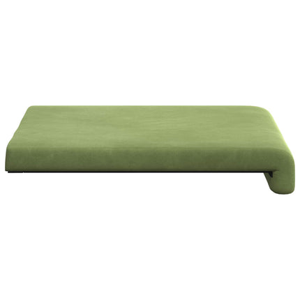 Bænkpude 2 stk. Fløjl Lys grøn Dybde 35 cm