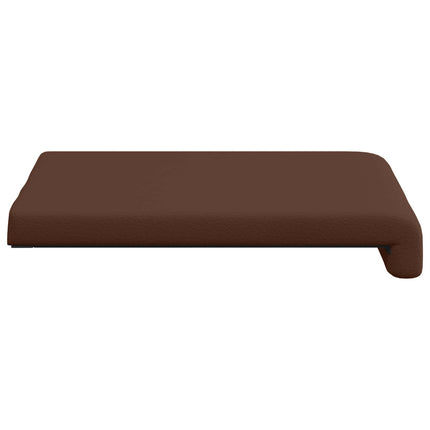 Bænkpude 2 stk. Kunstlæder Brun Dybde 35 cm
