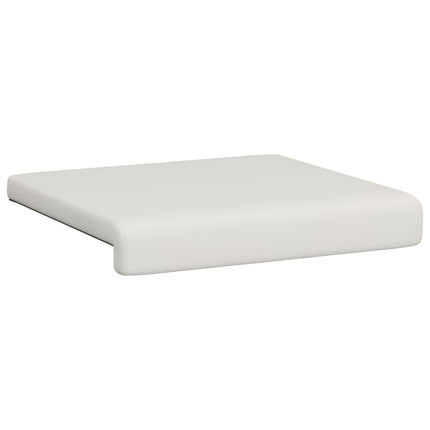 Bænkpude 2 stk. Kunstlæder Hvid Dybde 35 cm