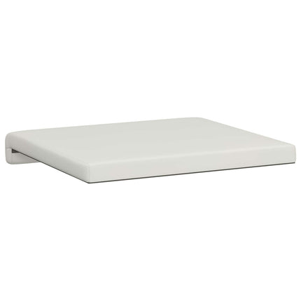 Bænkpude 2 stk. Kunstlæder Hvid Dybde 35 cm