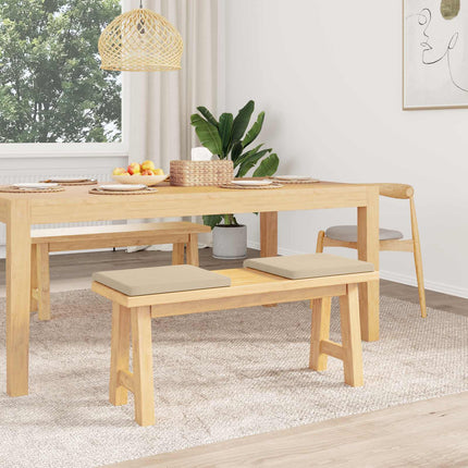 Bænkpude 2 stk. Microfiber Cremefarvet Dybde 35 cm