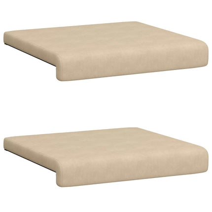 Bænkpude 2 stk. Microfiber Cremefarvet Dybde 35 cm