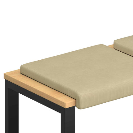 Bænkpude 2 stk. cordfløjl Grågrøn Dybde 35 cm