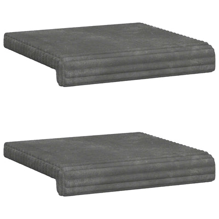 Bænkpude 2 stk. Plush Corduroy Lysegrå Dybde 35 cm