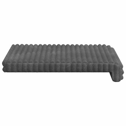 Bænkpude 2 stk. Plush Corduroy Lysegrå Dybde 35 cm