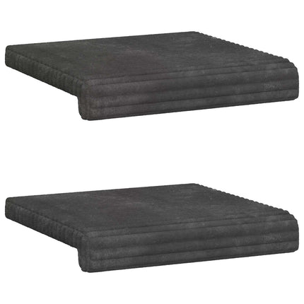 Bænkpude 2 stk. Plush Corduroy Mørkegrå Dybde 35 cm