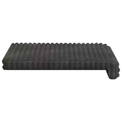 Bænkpude 2 stk. Plush Corduroy Mørkegrå Dybde 35 cm