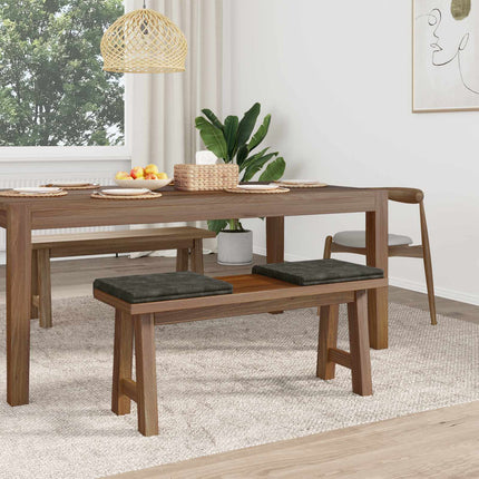 Bænkpude 2 stk. Plush Corduroy Antracit Dybde 35 cm