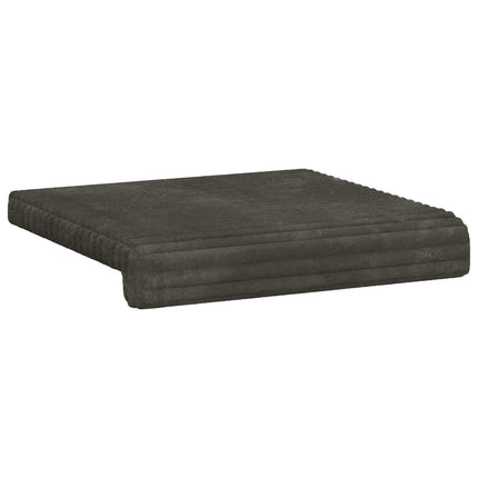 Bænkpude 2 stk. Plush Corduroy Antracit Dybde 35 cm