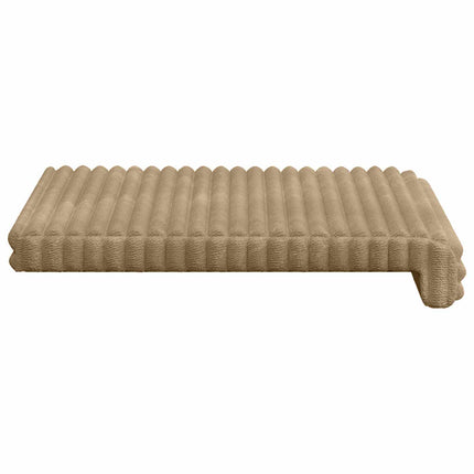 Bænkpude 2 stk. Plush Corduroy Gråbrun Dybde 35 cm