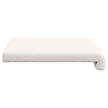Bænkpude 2 stk. Sherpa-stof Cremefarvet Dybde 35 cm