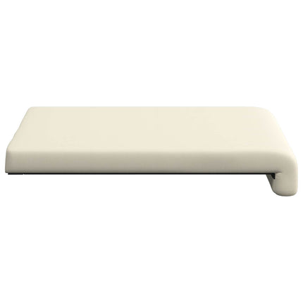 Bænkpude 2 stk. Textureret Velour Cremefarvet Dybde 35 cm
