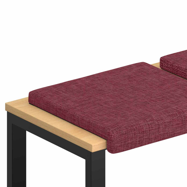 Bænkpude 4 stk. Stof Vinrød Dybde 35 cm