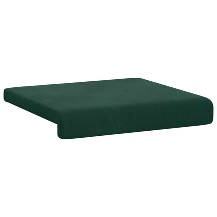 Bænkpude 4 stk. Fløjl Mørkegrøn Dybde 35 cm