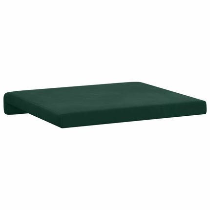Bænkpude 4 stk. Fløjl Mørkegrøn Dybde 35 cm