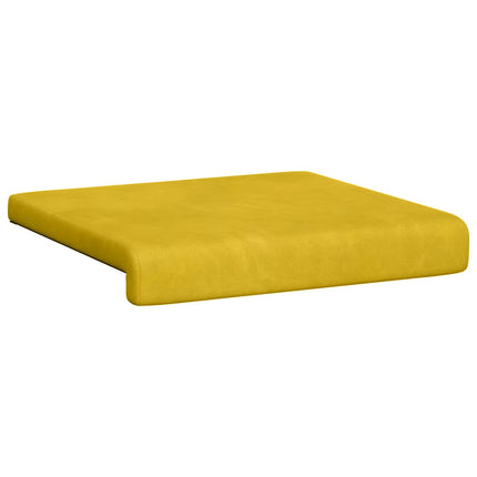 Bænkpude 4 stk. Fløjl Gul Dybde 35 cm