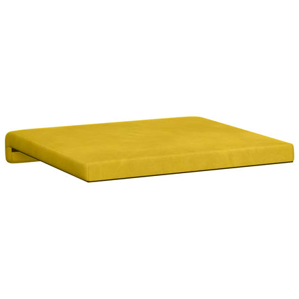 Bænkpude 4 stk. Fløjl Gul Dybde 35 cm
