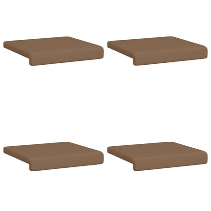 Bænkpude 4 stk. Kunstlæder Cappuccino Dybde 35 cm